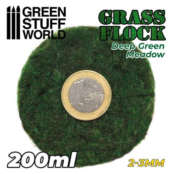 Grass Flock - DEEP GREEN MEADOW 2-3mm (200ml)
