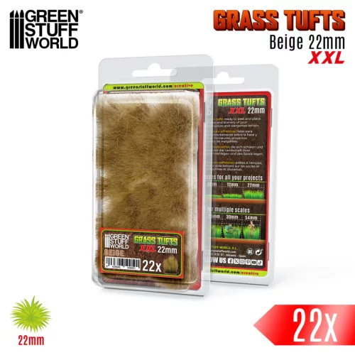 Grass TUFTS XXL - 22mm self-adhesive - BEIGE