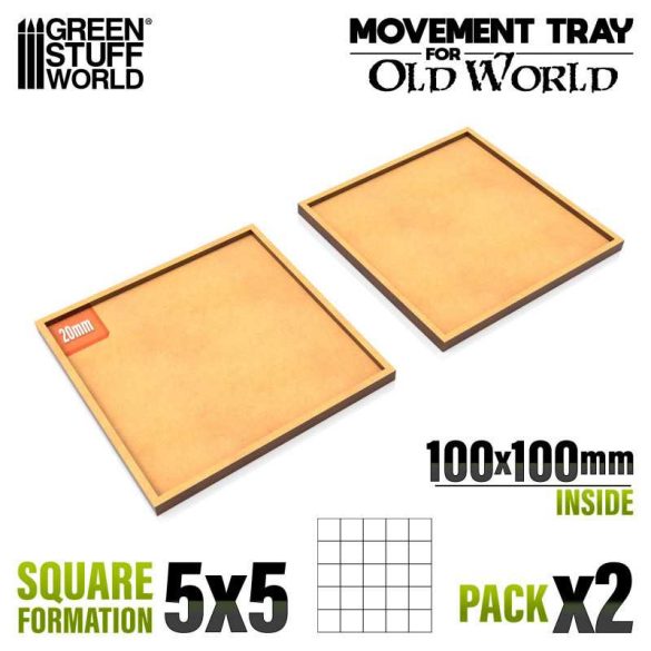 MDF Movement Trays 100x100mm - x2