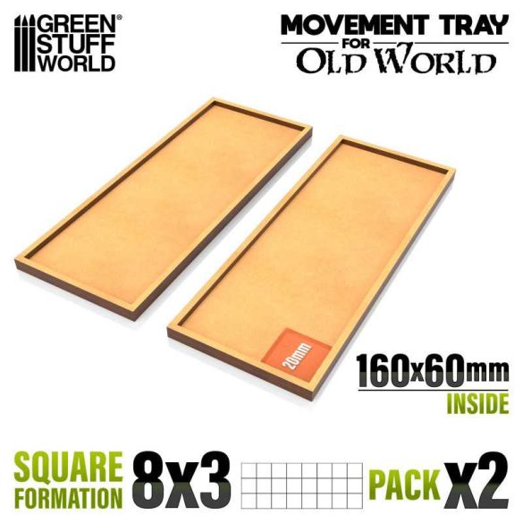 MDF Movement Trays 160x60mm - x2