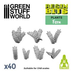 3D printed set - Fern leaves