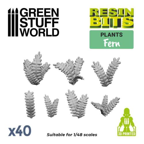 3D printed set - Fern leaves