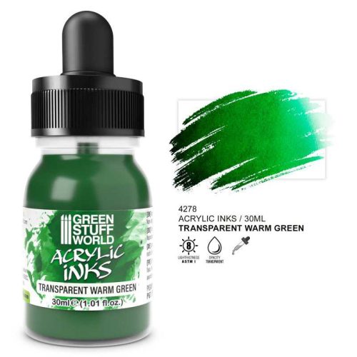 Transparent Acrylic Ink - Warm Green