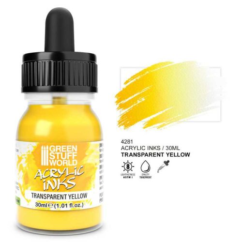 Acrylic Inks - TRANSPARENT YELLOW 30 ml