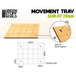 MDF Movement Tray - Slimfit Square 100x80mm