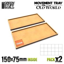 MDF Movement Trays - 150x75mm - x2