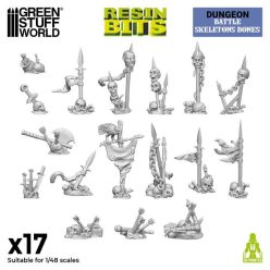 3D Printed - Dungeon - Battle Skeleton Bones 1:48