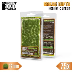 Grass Tufts 12mm - color Realistic Green