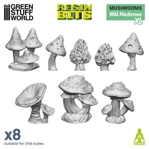 3D printed set - Wild Mushrooms XL