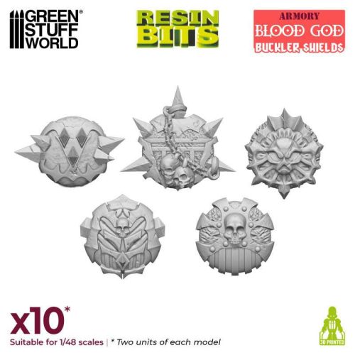 3D Printed - Armory - Khorne Buckler Shields (x10)