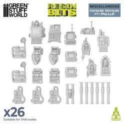 3D printed set - Computer Terminals with Skulls