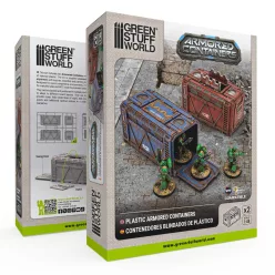 Plastic Sci-fi armored container (Pack x2)