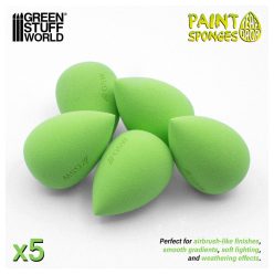 Teardrop-shaped painting sponges