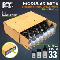 Stackable Hobby Paint Rack 30ml with magnets