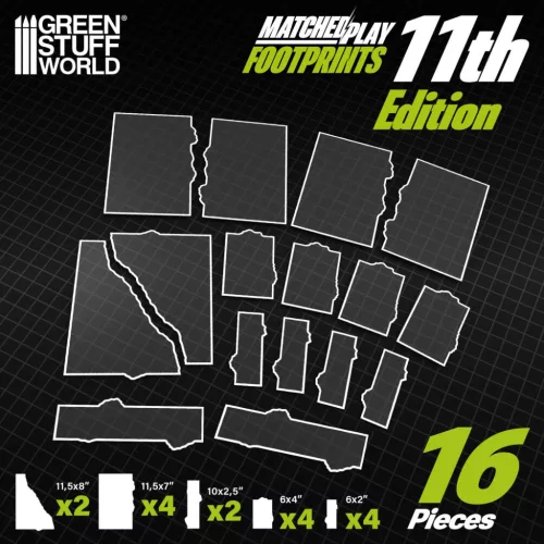 11th Edition Glasspack Footprints Wh40k compatible