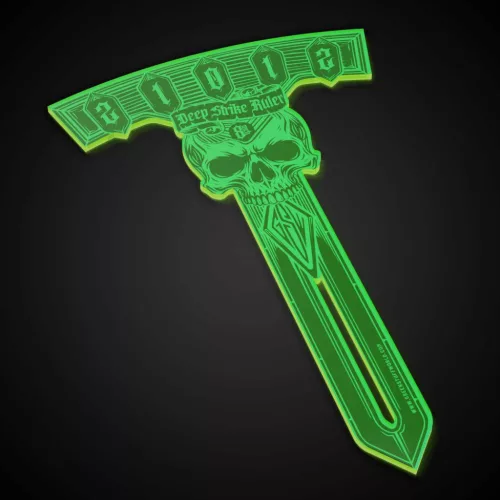 Deep Strike Ruler Template 8" - Fluor Green
