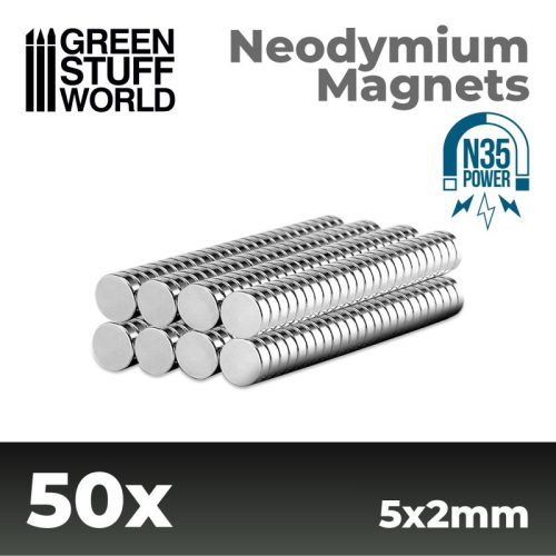 Neodymium Magnets 5x2mm - 50 units (N35)