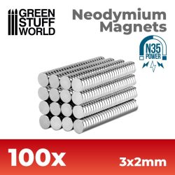 Neodymium Magnets 3x2mm - 100 units (N35)