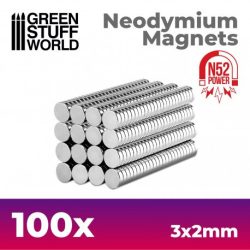 Neodymium Magnets 3x2mm - 100 units (N52)