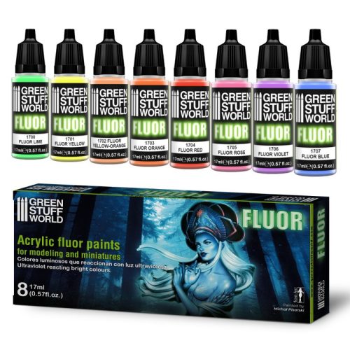 Set x8 Fluor Paints