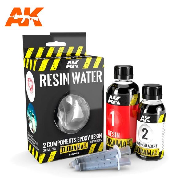Vignettes texture products - RESIN WATER 2-COMPONENTS EPOXY RESIN-375ml 