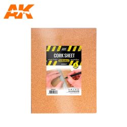   Building material - CORK SHEETS -FINE GRAINED-200x300x2mm (2 SHEETS)