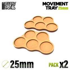 MDF Movement Trays 25mm x5 - Skirmish