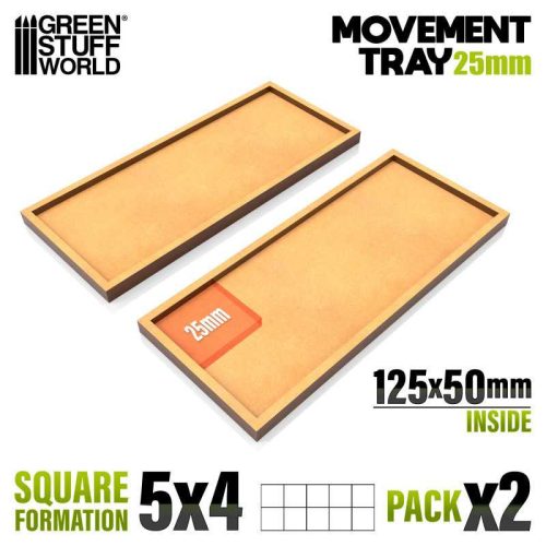 MDF Movement Trays 125x50mm - x2