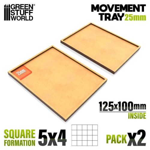 MDF Movement Trays 125x100mm - x2