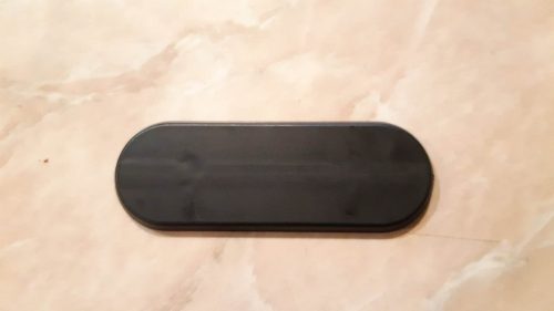 Plastic base - oval - fekete - 25x70mm - 1db