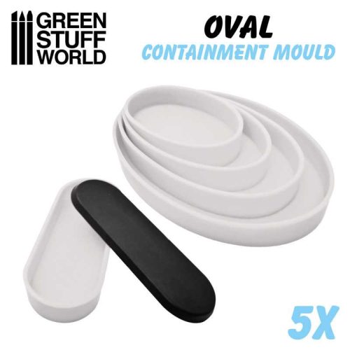 5x Containment Moulds for Bases - Oval