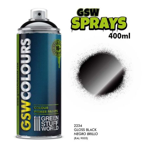 Primer Colour Gloss Black 400ml (RAL 9005)