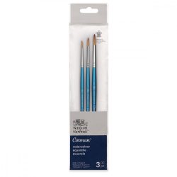   Winsor&Newton Cotman Watercolour 3 Brush Set Short Handle (N 1,3,5)