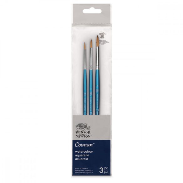 Winsor&Newton Cotman Watercolour 3 Brush Set Short Handle (N 1,3,5)