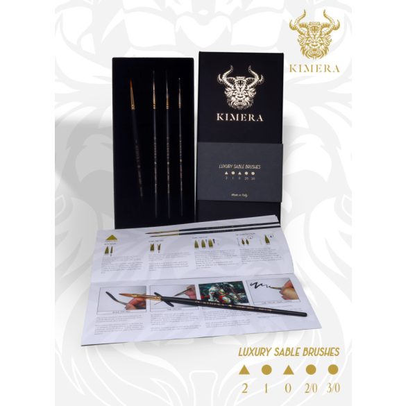 Kimera Luxury Brushes Set - Kolinsky 5 brushes