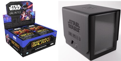 Gamegenic Star Wars: Unlimited Deck Pod - Black + Star Wars: Unlimited Shadows of the Galaxy Booster Display (24) - bontatlan doboz