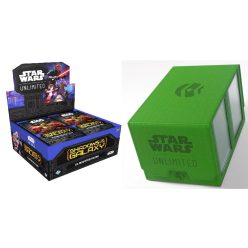   Gamegenic Star Wars: Unlimited Double Deck Pod - Green + Star Wars: Unlimited Shadows of the Galaxy Booster Display (24) - bontatlan doboz