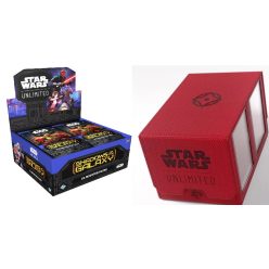   Gamegenic Star Wars: Unlimited Double Deck Pod - Red + Star Wars: Unlimited Shadows of the Galaxy Booster Display (24) - bontatlan doboz