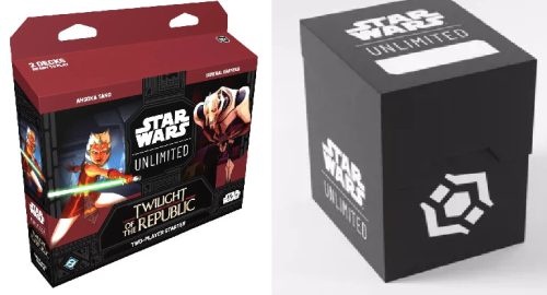 Star Wars: Unlimited Twilight of the Republic Two-Player Starter + Gamegenic Star Wars: Unlimited Soft Crate - Black/White 