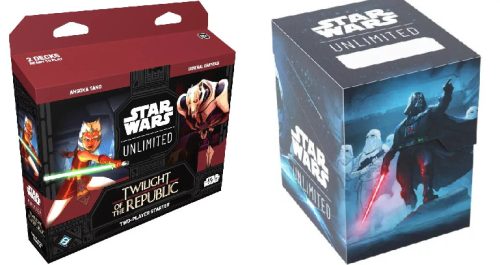 Star Wars: Unlimited Twilight of the Republic Two-Player Starter + Gamegenic Star Wars: Unlimited Soft Crate - Darth Vader 