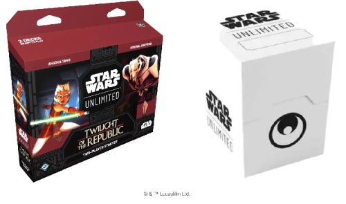 Star Wars: Unlimited Twilight of the Republic Two-Player Starter + Gamegenic Star Wars: Unlimited Soft Crate - White/Black 