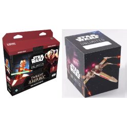   Star Wars: Unlimited Twilight of the Republic Two-Player Starter + Gamegenic Star Wars: Unlimited Soft Crate - X-Wing/Tie Fighter 