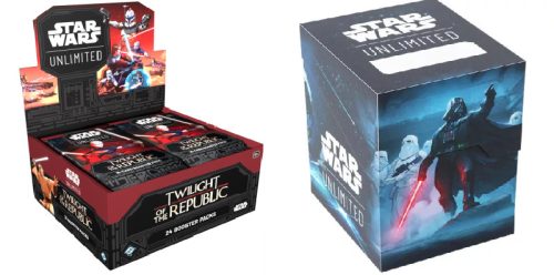 Star Wars: Unlimited Twilight of the Republic Booster Display (24) - bontatlan doboz + Gamegenic Star Wars: Unlimited Soft Crate - Darth Vader 